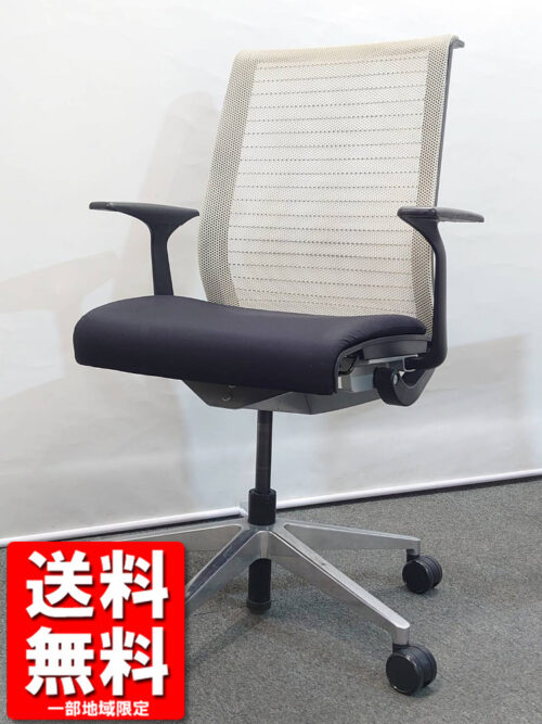 【送料無料 地域限定】 スチールケース Steelcase シンクチェア Think デスクチェア メッシュチェア オフィスチェア 事務チェア 肘付き【中古オフィス家具】【中古】